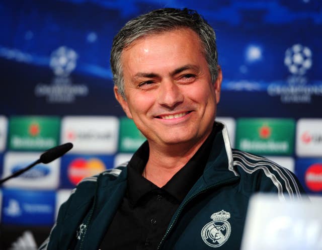 Real Madrid head coach Jose Mourinho during a press conference at Santiago Bernabeu, Madrid