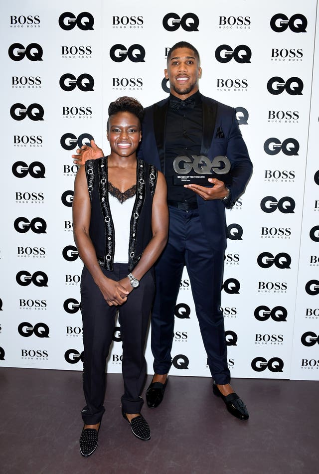 Nicola Adams and Anthony Joshua (Ian West/PA)