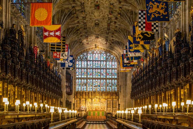 The Quire in St George's Chapel at Windsor Castle (Dominic Lipinski/PA)