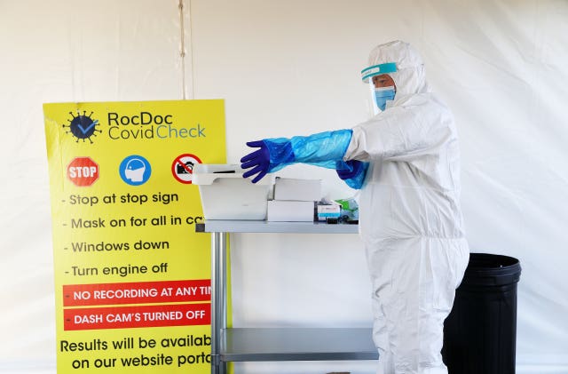 Coronavirus testing site at Dublin Airport
