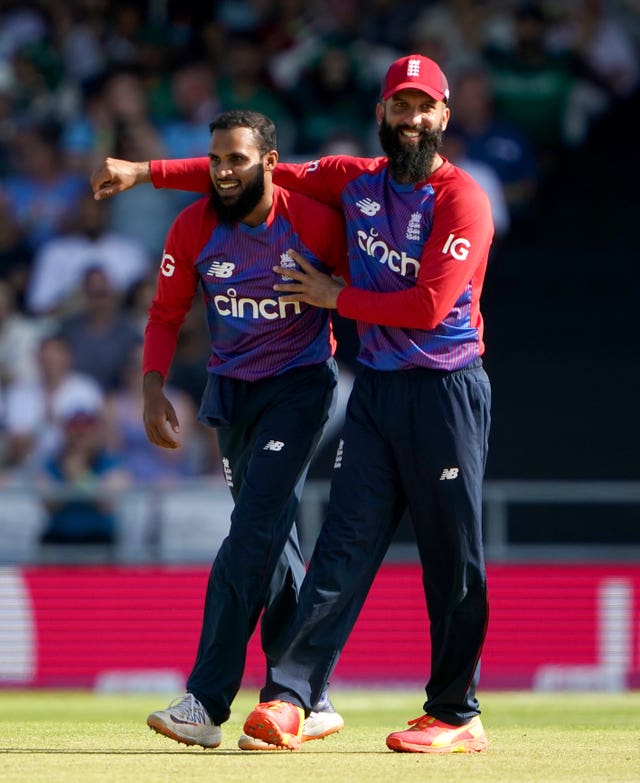 Adil Rashid, left, and Moeen Ali