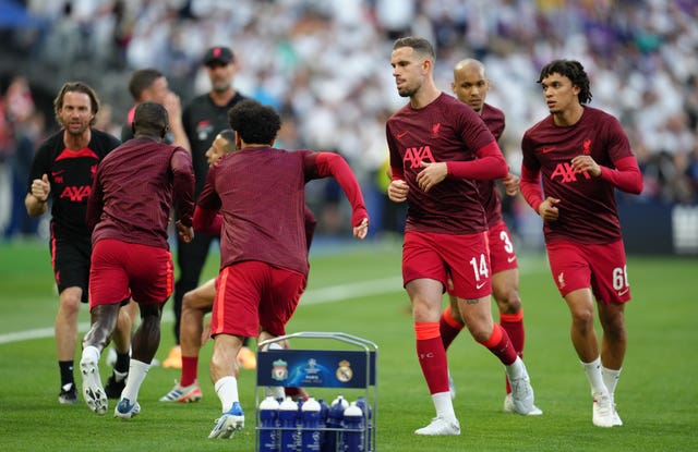Liverpool warm up