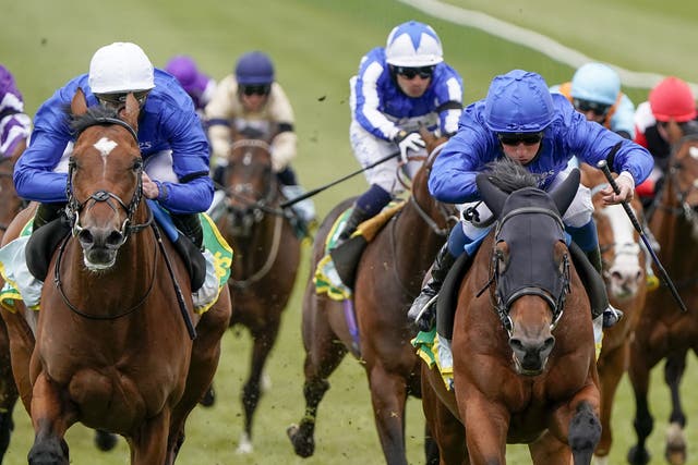 Master Of The Seas (right) winning the Craven Stakes