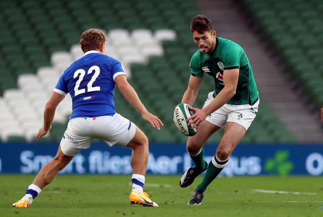 Ireland fly-half Ross Byrne, pictured, has been given the nod to replace injured captain Johnny Sexton against England