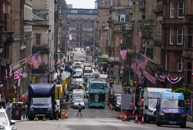 Filming in Glasgow