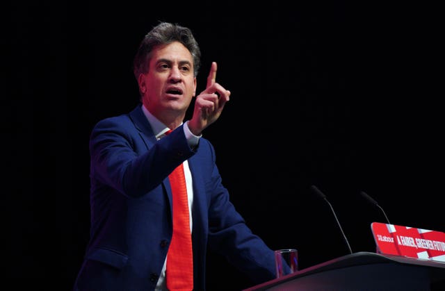 Ed Miliband during the Labour Party conference at the ACC Liverpool