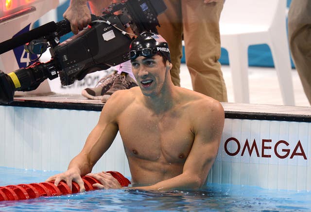 USA's Michael Phelps celebrates after winning the men's 200m individual medley final 