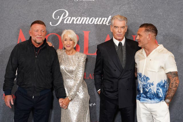 Guy Ritchie, Dame Helen Mirren, Pierce Brosnan and Tom Hardy