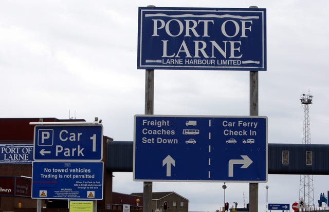 Larne ferry terminal in Co Antrim