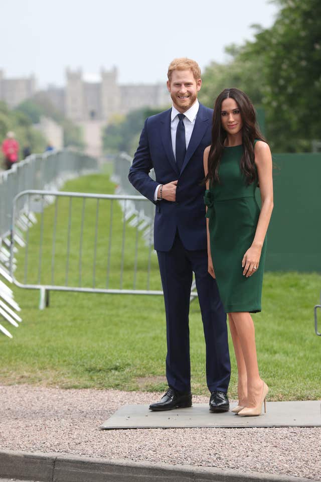 The Madame Tussauds wax figures on the Long Walk in Windsor (Jonathan Brady/PA)