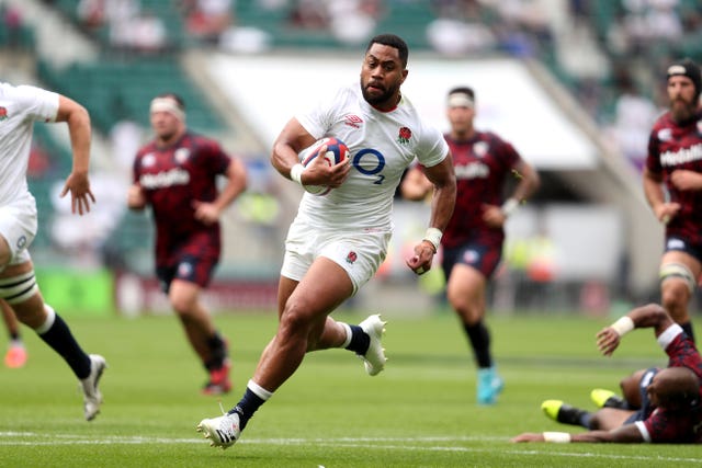 Joe Cokanasiga marked his first Test in 22 months with a brace as England overcame the USA 43-29 at Twickenham (David Davies/PA).