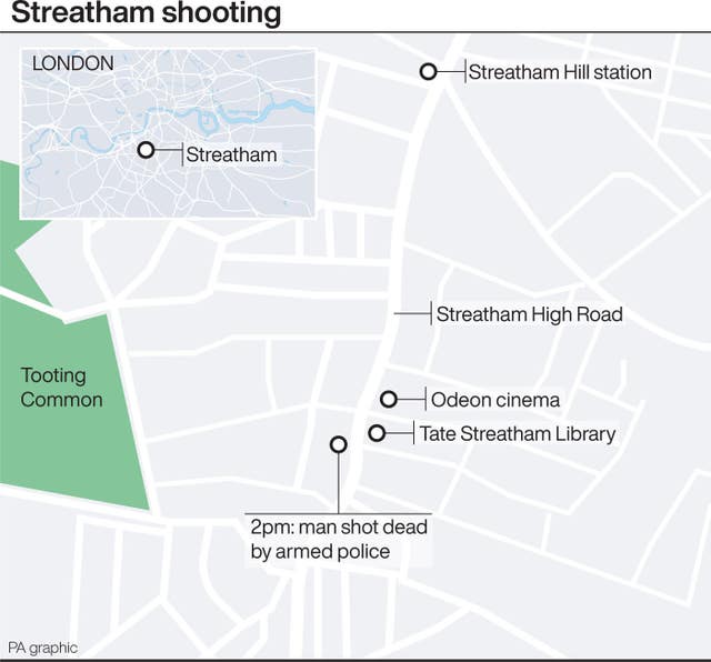 Locates shooting in Streatham