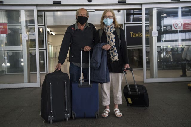 Alan and Lisa Pechey at Gatwick