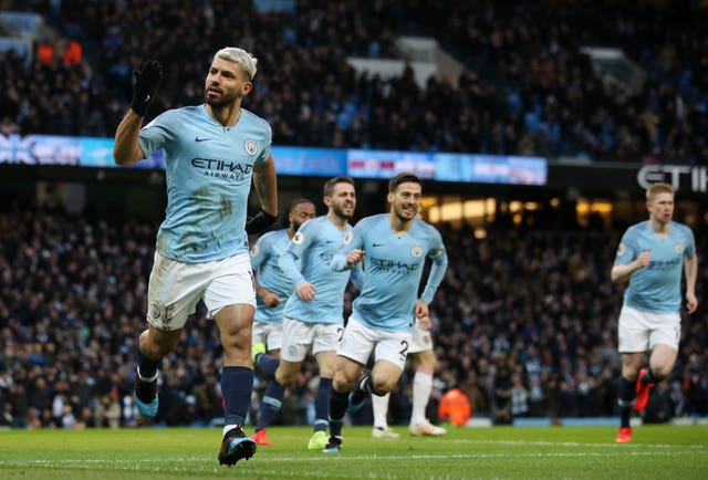 Aguero scored a hat-trick, his 14th for City, against Arsenal last weekend