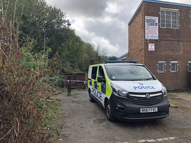 Police cordon in Brierley Hill