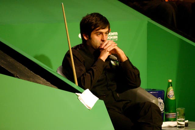 Ronnie O’Sullivan in thought during a semi-final in 2006 