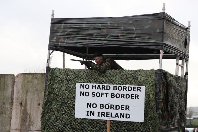 Irish border protest
