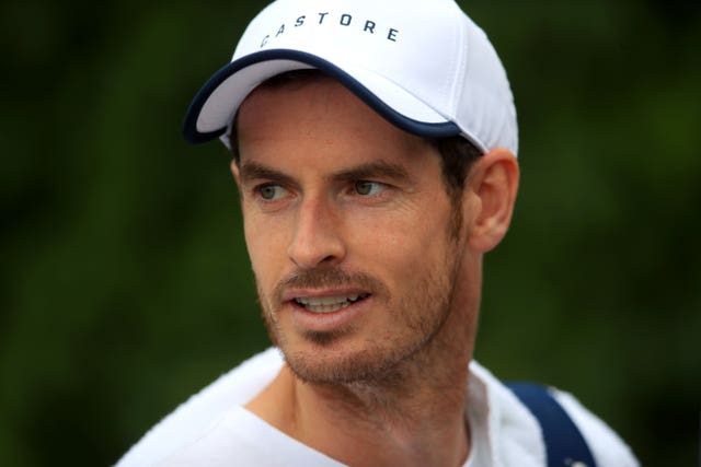 Andy Murray in match action