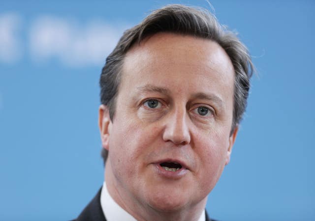 Former Prime Minister David Cameron (Yui Mok/PA)