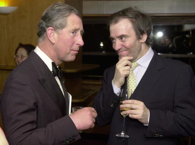 The Prince of Wales chats with Russian Conductor Valery Gergiev (John Stillwell/PA)