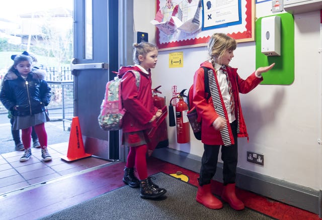 Pupils returning to school