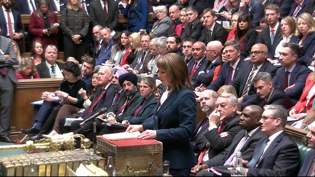 Chancellor Rachel Reeves delivering her Budget in the House of Commons