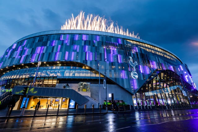 Fireworks display ahead of kick-off at the Tottenham Hotspur Stadium