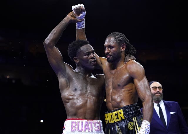 Joshua Buatsi, left, outpointed Craig Richards at the weekend (Adam Davy/PA)