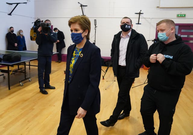 Nicola Sturgeon visit to drugs support group