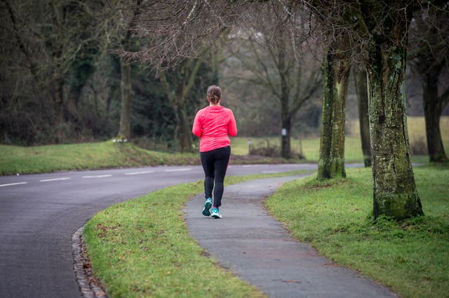 A female jogger