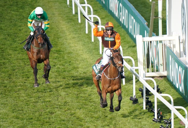 Sam Waley-Cohen salutes the crowd on Noble Yeats