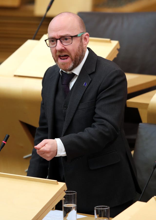 Scottish Green co-convener Patrick Harvie