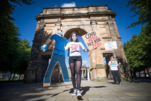 NHS national pay protest