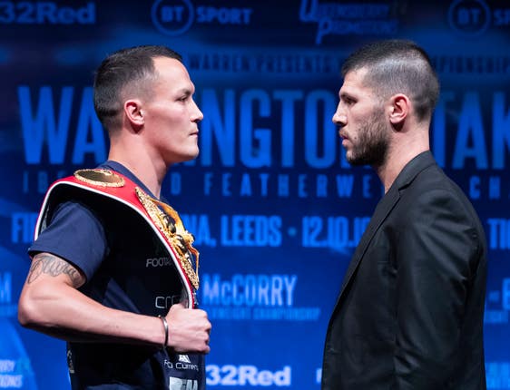 Josh Warrington, left, will defend his world title against Sofiane Takoucht, right (Danny Lawson/PA)