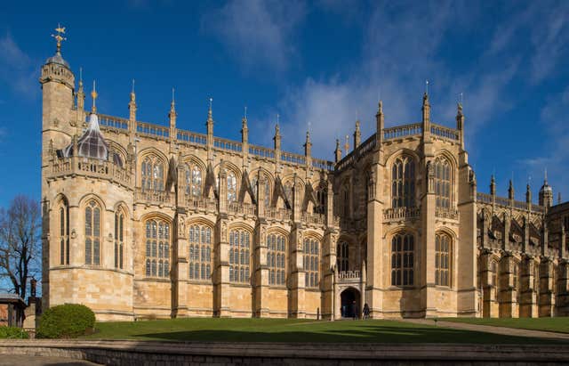 St George’s Chapel at Windsor Castle, Berkshire, where Harry and Ms Markle will marry (Dominic Lipinski/PA)