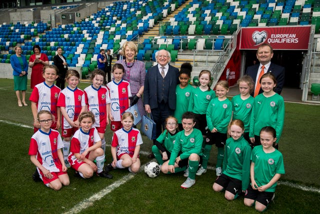 Michael D. Higgins visits Windsor Park