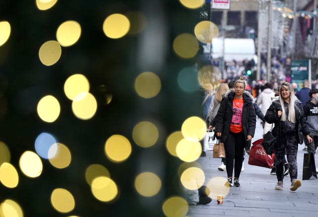 Christmas shoppers