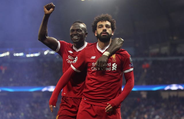 Mohamed Salah, right, and Sadio Mane won the Champions League with Liverpool earlier this month