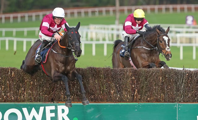 Delta Work (left) on his way to victory at Leopardstown's Christmas meeting