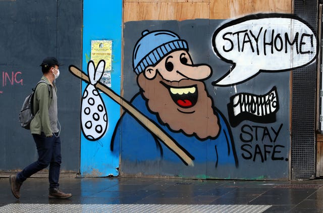 Coronavirus graffiti