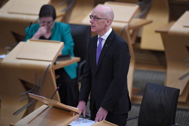 John Swinney in Holyrood