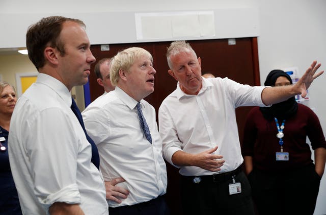Matt Hancock and Boris Johnson