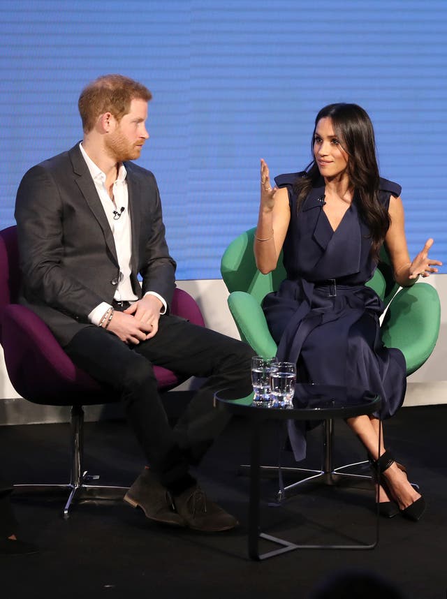 Meghan Markle talking during the first Royal Foundation Forum (Chris Jackson/PA)