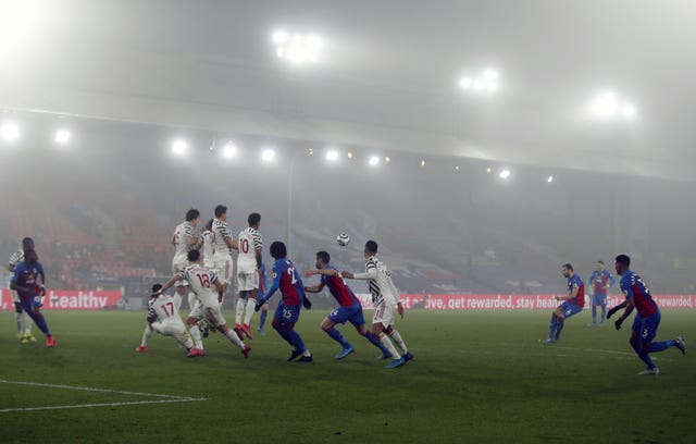 Crystal Palace, who are comfortable in mid-table, drew with Manchester United on Wednesday