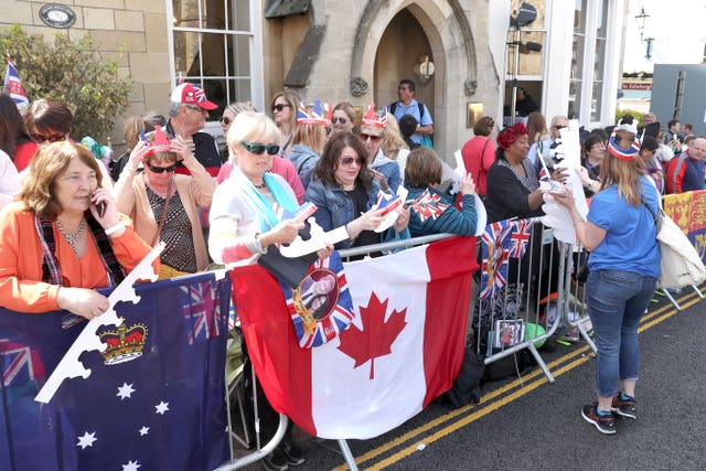 Global appeal: Fans have flown from around the world to see the royal wedding (Gareth Fuller/PA)