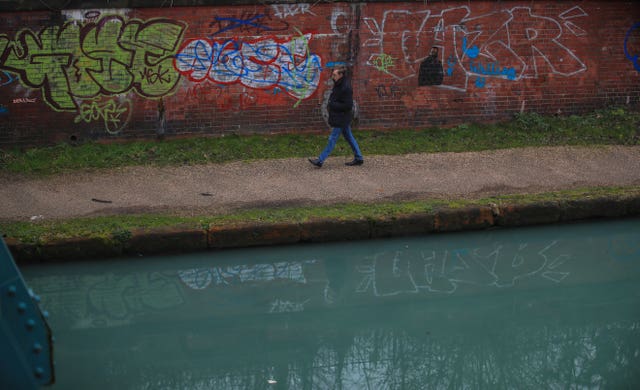 Bridgewater Canal turns blue