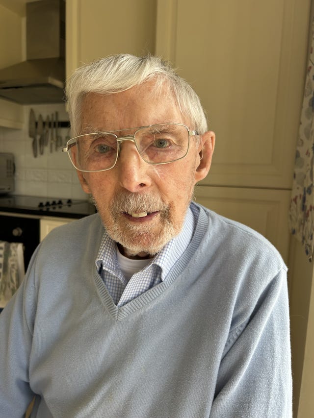 D-Day veteran Tom Berry, from Macclesfield, who has spoken for the first time about his wartime experiences ahead of the 80th anniversary of VE Day