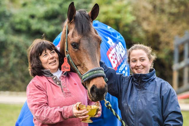 Sara Bradstock (left) is keeping the faith in Coneygree