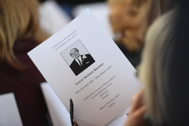 Leslie Rhodes funeral
