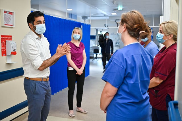 Humza Yousaf meeting medical staff